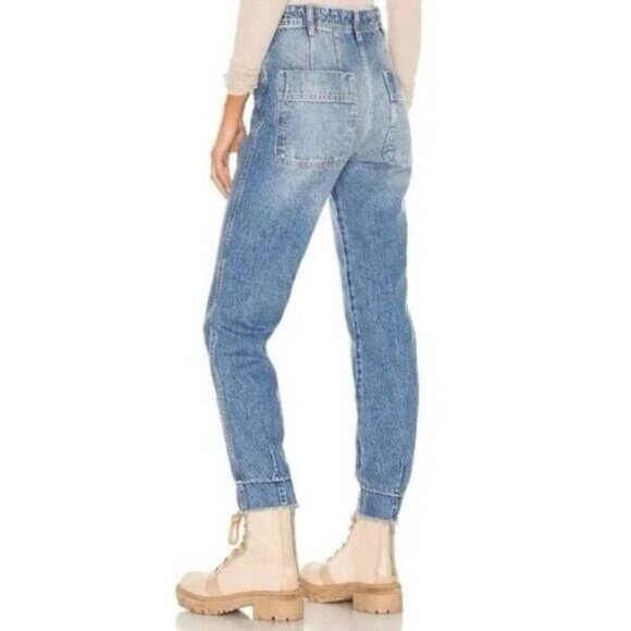 Free People We The Free Marion High Waisted Jean in Celeste Blue 27 - Picture 2 of 7
